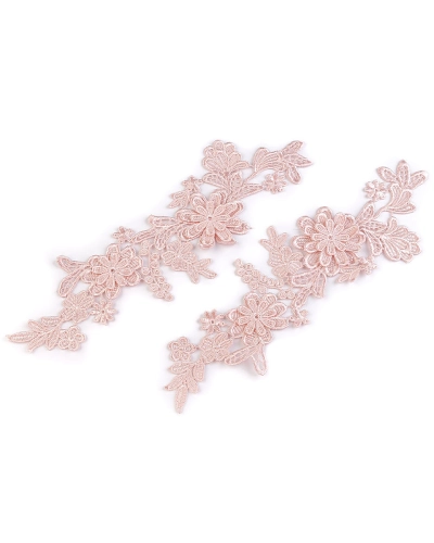 Čipková aplikácia / vsádka 3D 10x28 cm - 2 ks | Mimib
