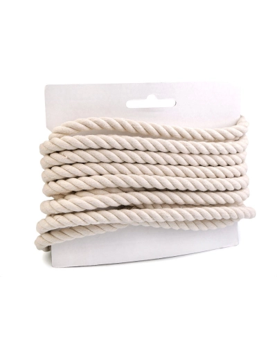Bavlnená šnúra krútená Ø10 mm tuhá, macrame - 1 m | Mimib