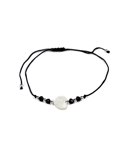 Náramok shamballa perleťové srdce - 1 ks | Mimib