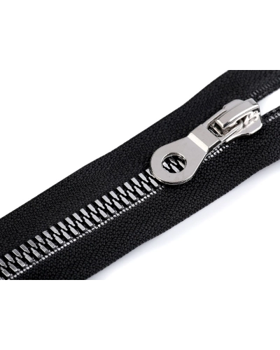 Kostený zips, imitácia kovu No 8 dĺžka 60 cm bundový - 1 ks | Mimib