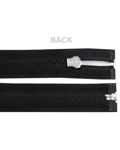Kostený zips, imitácia kovu No 8 dĺžka 70 cm bundový - 1 ks | Mimib