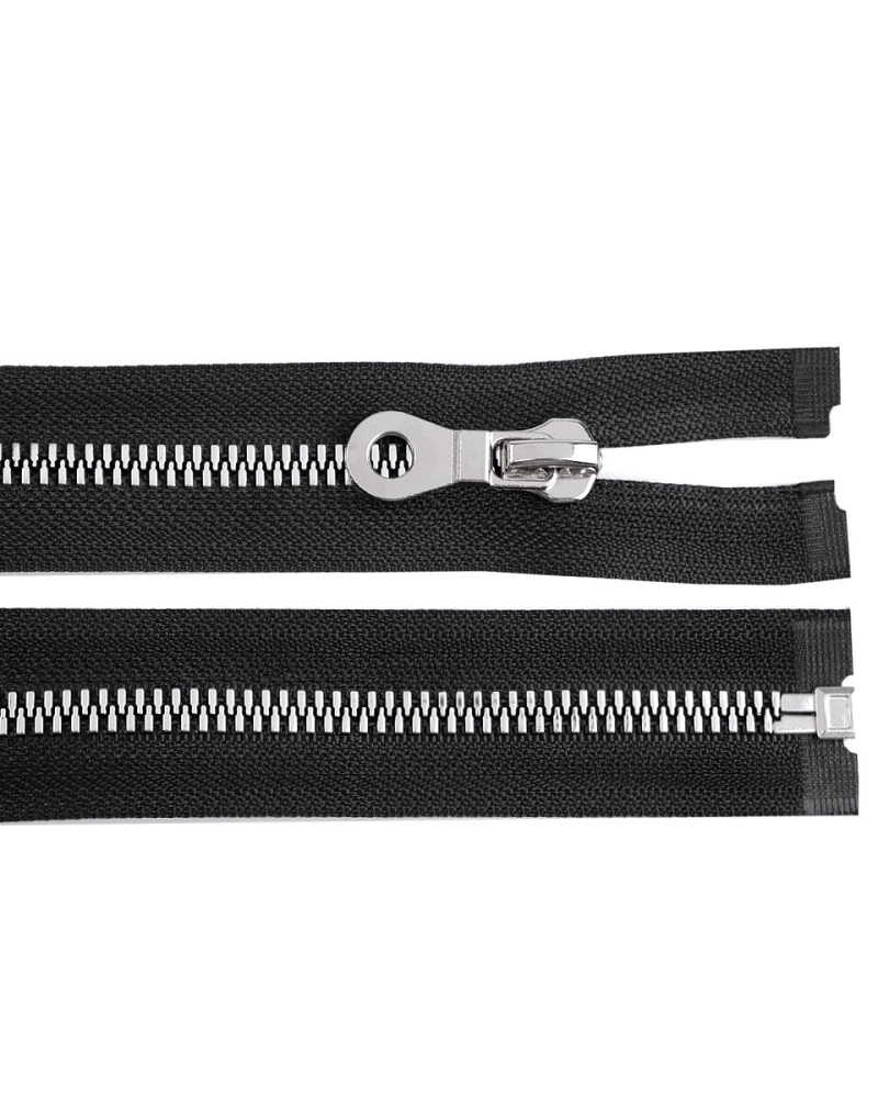 Kostený zips, imitácia kovu No 8 dĺžka 80 cm bundový - 1 ks | Mimib
