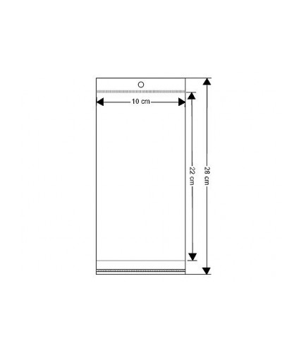 PP vrecko s lepiacou lištou a závesom 10x22 cm | Mimib