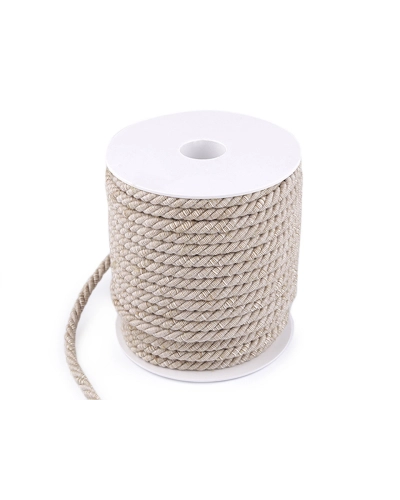 Krútená šnúra dvojfarebná Ø6 mm macrame - 25 m | Mimib
