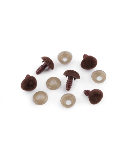 Ňufák zamatový s poistkou 14x15 mm - 5 sada | Mimib