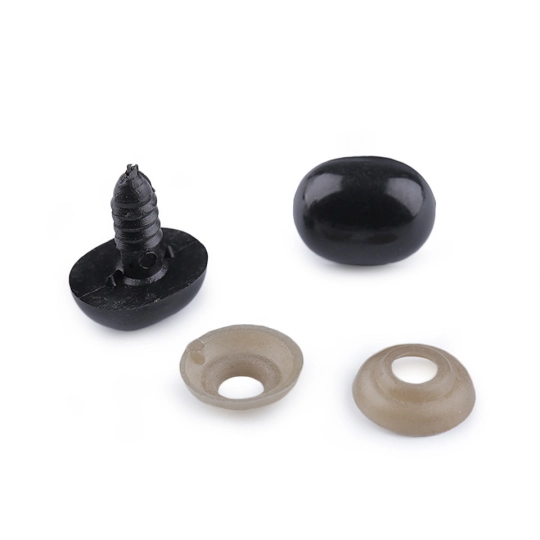 Ňufák / oči s poistkou 13x16 mm - 5 sada | Mimib
