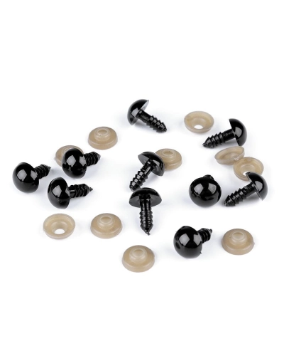 Oči s poistkou Ø12 mm - 10 sada | Mimib