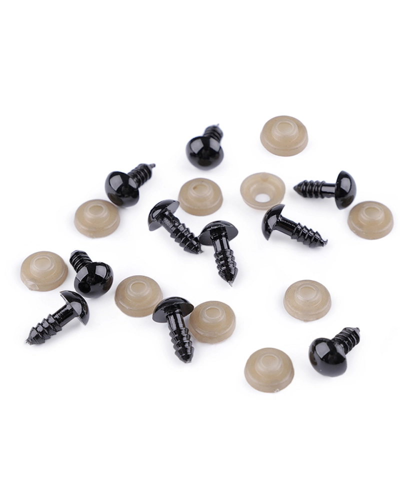 Oči s poistkou Ø10 mm - 10 sada | Mimib