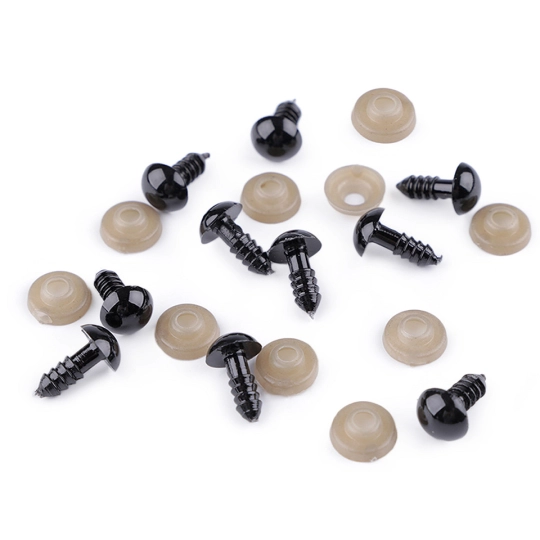 Oči s poistkou Ø10 mm - 10 sada | Mimib