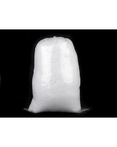Výplň - guličky z dutého vlákna bielené 1 kg - 1 sáčok | Mimib