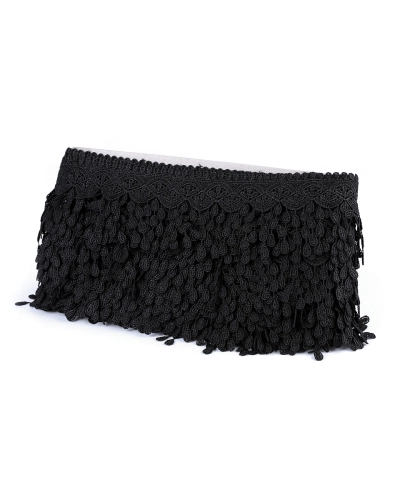 Vzdušná čipka so strapcami šírka 80 mm - 1 m | Mimib