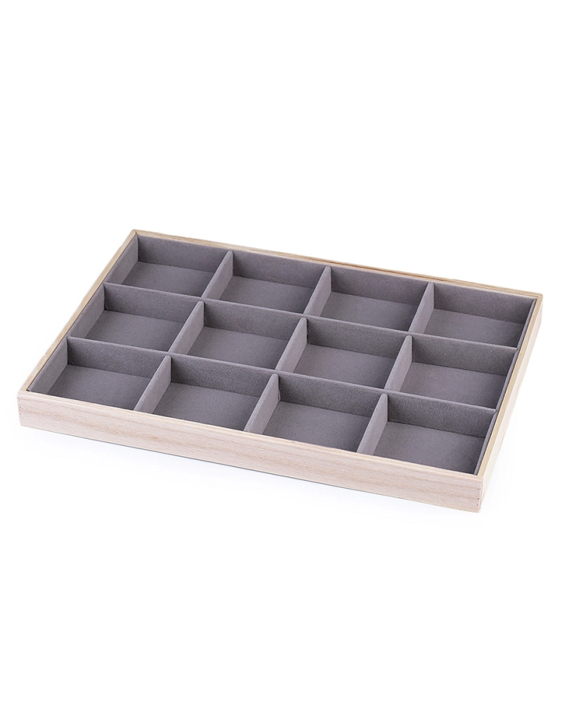 Drevené plato / organizér so zamatom - 1 ks | Mimib