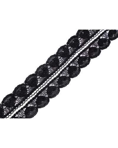 Silónová čipka / vsadka srdce šírka 30 mm - 18 m | Mimib