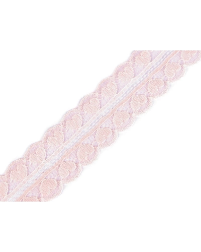 Silónová čipka / vsadka srdce šírka 30 mm - 18 m | Mimib