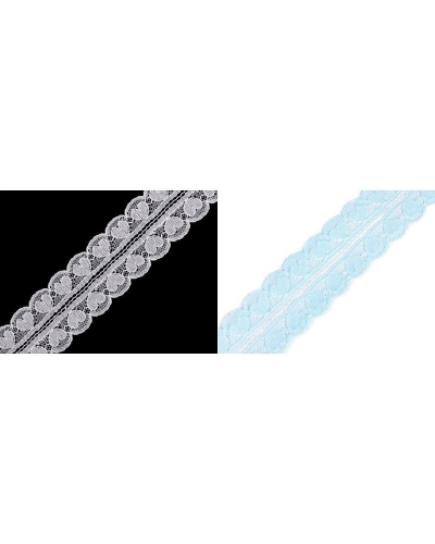 Silónová čipka / vsadka srdce šírka 30 mm - 18 m | Mimib