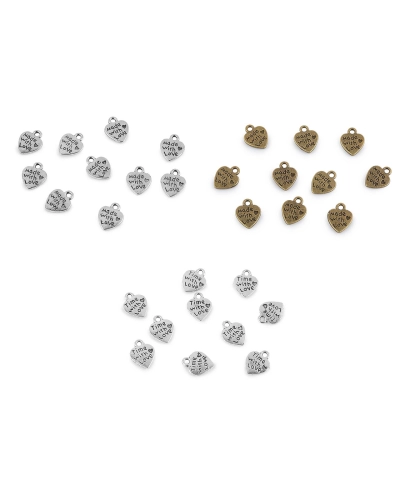 Prívesok srdce 10x12 mm - 10 ks | Mimib