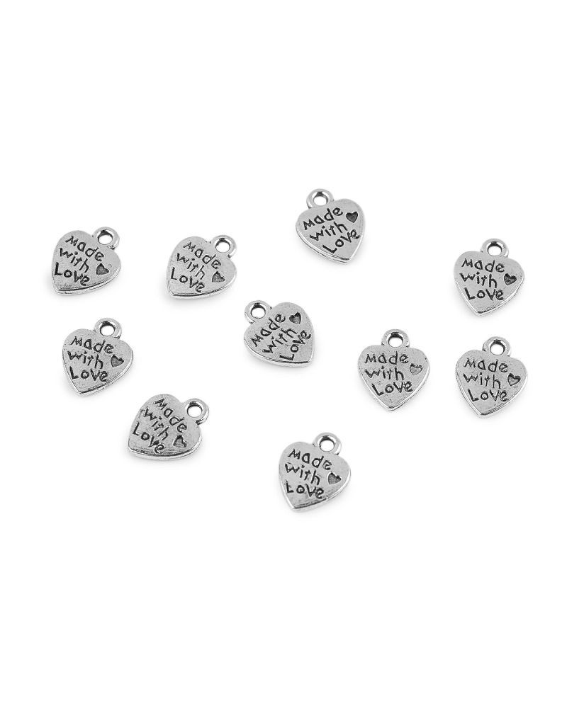 Prívesok srdce 10x12 mm - 10 ks | Mimib