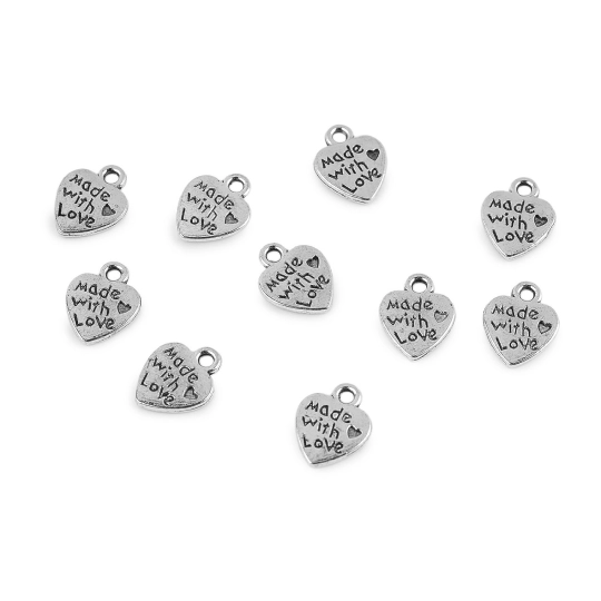 Prívesok srdce 10x12 mm - 10 ks | Mimib