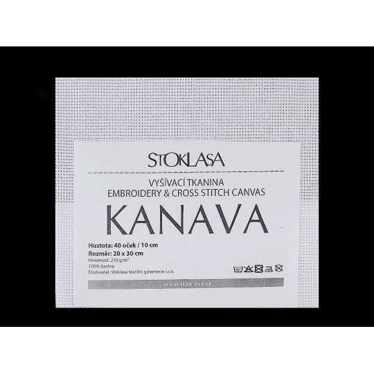 Vyšívacia tkanina Kanava 20x30 cm 40 očiek - 1 ks | Mimib