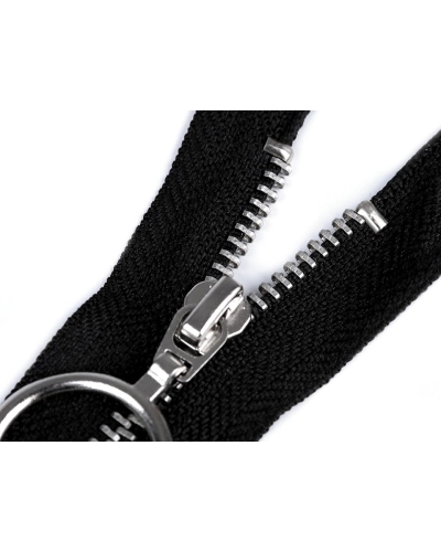 Kovový zips No 4 dĺžka 20 cm so striebornými zúbkami - 1 ks | Mimib