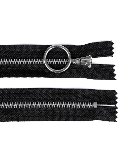 Kovový zips No 4 dĺžka 20 cm so striebornými zúbkami - 1 ks | Mimib