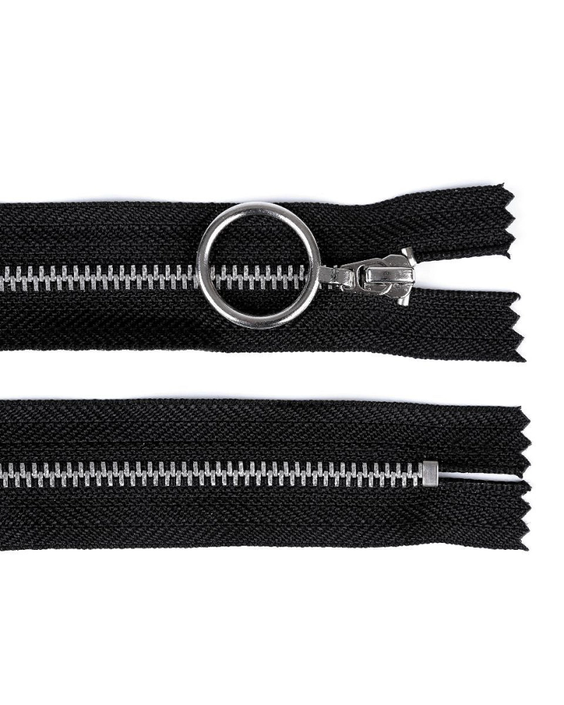Kovový zips No 4 dĺžka 20 cm so striebornými zúbkami - 1 ks | Mimib