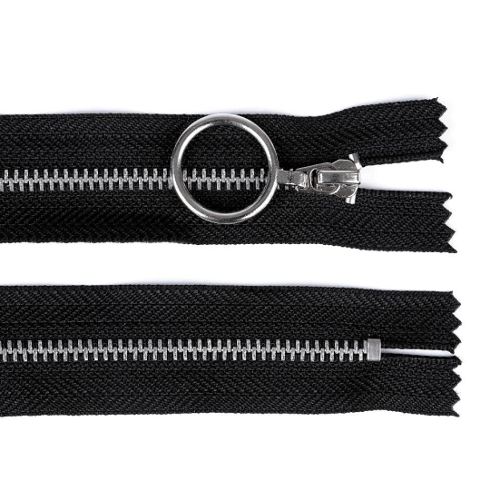 Kovový zips No 4 dĺžka 20 cm so striebornými zúbkami - 1 ks | Mimib