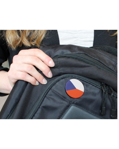 Brošňa / placka vlajka Česká republika Ø3,5 cm - 1 ks | Mimib