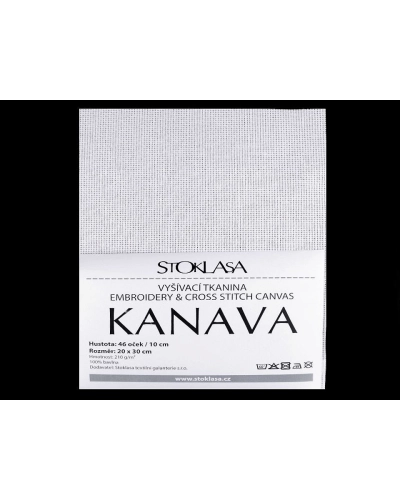 Vyšívacia tkanina Kanava 20x30 cm 46 očiek - 1 ks | Mimib