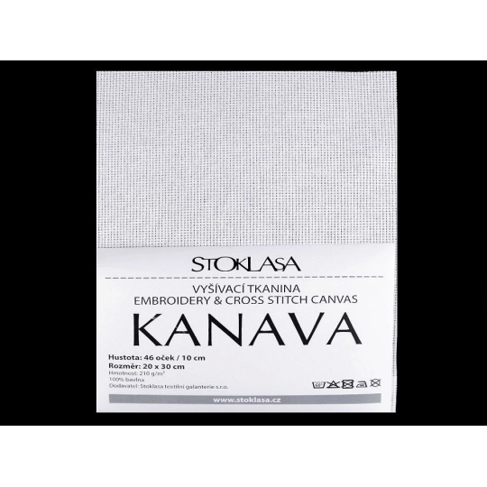 Vyšívacia tkanina Kanava 20x30 cm 46 očiek - 1 ks | Mimib