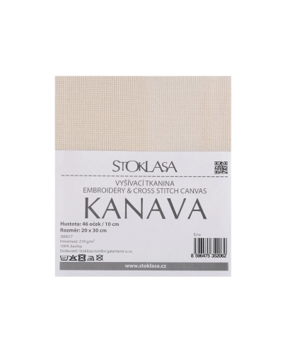 Vyšívacia tkanina Kanava 20x30 cm 46 očiek - 1 ks | Mimib
