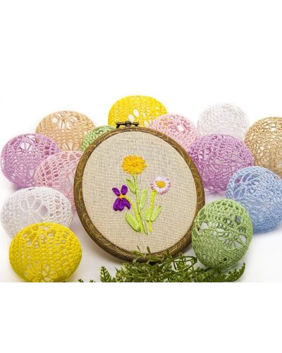 Vyšívací ovál / rámček na zavesenie 11x13,5 cm - 1 ks | Mimib