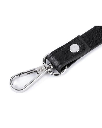 Koženkový popruh / ucho s karabínami na kabelku šírka 1,5 cm - 1 ks | Mimib