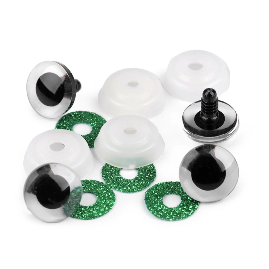 Oči glitrové s poistkou Ø20 mm - 4 sada | Mimib