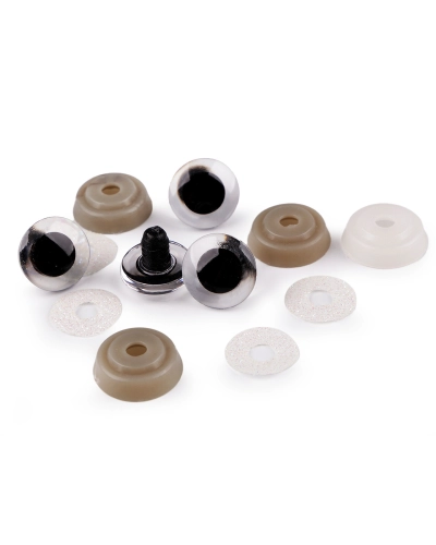 Oči glitrové s poistkou Ø20 mm - 4 sada | Mimib