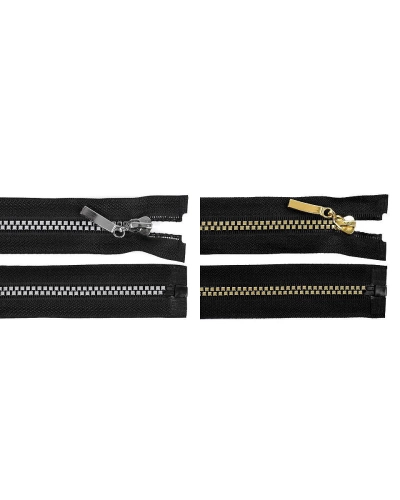 Kostený zips No 5 dĺžka 60 cm štvorcové zuby - 1 ks | Mimib