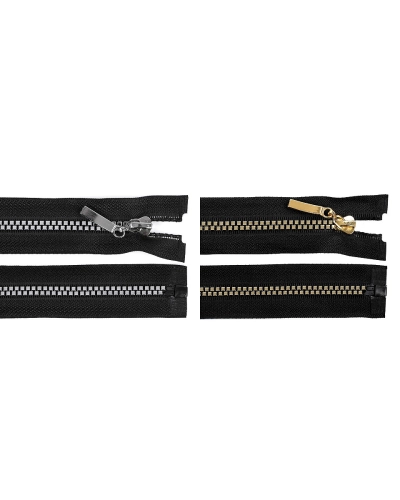 Kostený zips No 5 dĺžka 80 cm štvorcové zuby - 1 ks | Mimib