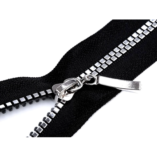 Kostený zips No 5 dĺžka 80 cm štvorcové zuby - 1 ks | Mimib