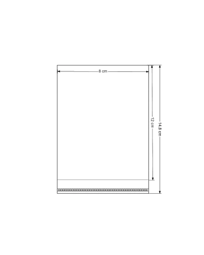 PP vrecko s lepiacou lištou 8x12 cm - 100 ks | Mimib