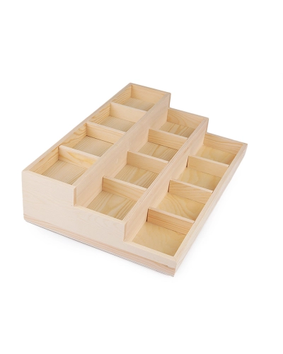 Drevené plato/organizér 3 poschodový 24x35,5 cm - 1 ks | Mimib