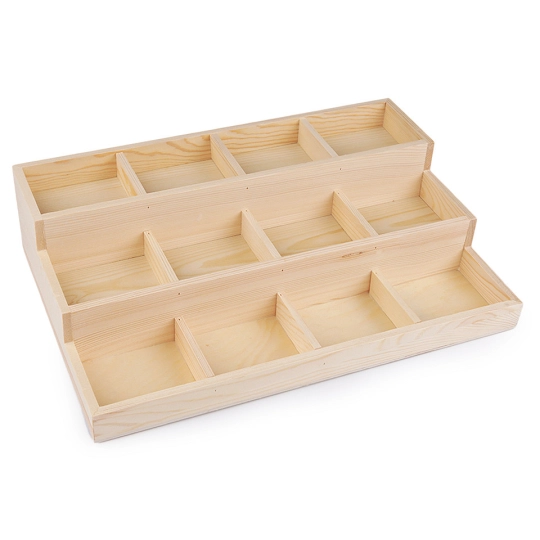 Drevené plato/organizér 3 poschodový 24x35,5 cm - 1 ks | Mimib