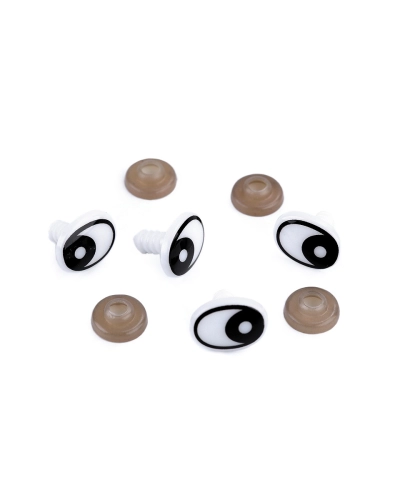 Oči s poistkou 12x16 mm - 20 sada | Mimib