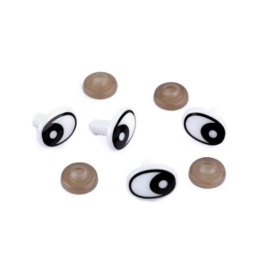 Oči s poistkou 12x16 mm - 20 sada | Mimib