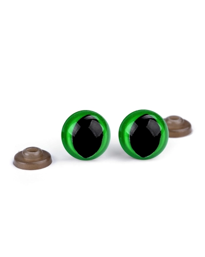 Oči mačacie s poistkou Ø14 mm - 10 sada | Mimib