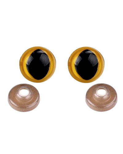 Oči mačacie s poistkou Ø14 mm - 10 sada | Mimib