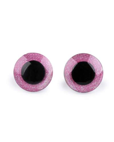 Oči glitrové s poistkou Ø25 mm - 4 sada | Mimib