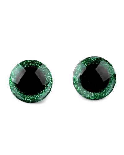 Oči glitrové s poistkou Ø25 mm - 4 sada | Mimib