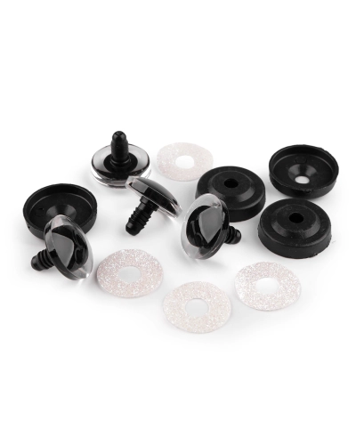 Oči glitrové s poistkou Ø25 mm - 4 sada | Mimib