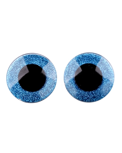Oči veľké s glitrami s poistkou Ø40 mm - 2 sada | Mimib