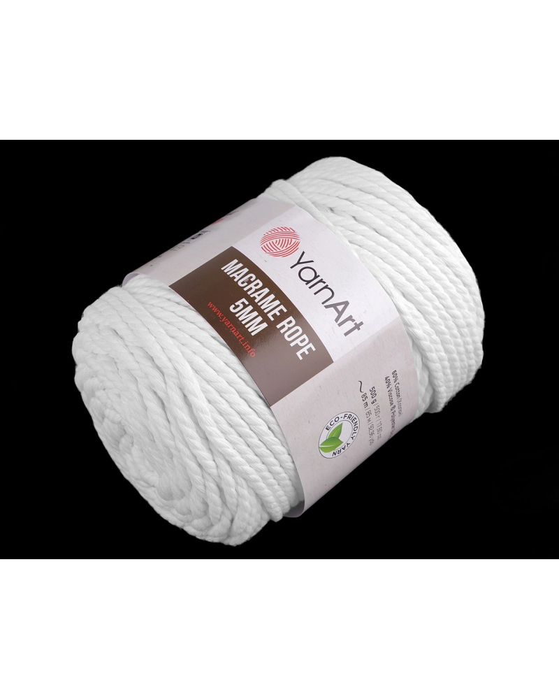 Pletacia priadza Macrame Rope Ø5 mm 500 g rozčesávacia - 1 ks | Mimib